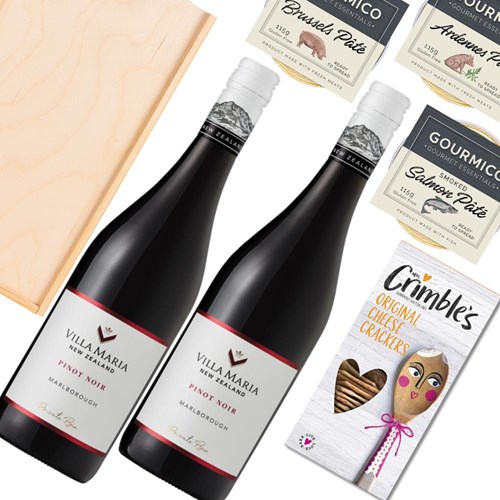 Villa Maria Pinot Noir Private Bin 75cl Red Wine And Pate Duo Gift Box